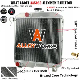 Sba310100440 Alloyworks Sba310100291 Ford New Holland 1510 1710 Tractor 2core Radiator Fit