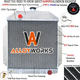 Wh49ch Alloyworks 4 Row Radiator For 1949-1953 51 Ford Country Squire Sedan Car Chevy Engine