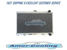 110009b Amer-cooling Aluminum Radiator For 89-94 Nissan 240sx S14 Fit 2.4l Ka24de Dohc Mt 93