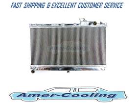 Amer-cooling 110022 2row Aluminum Radiator For 1990-1997 Mazda Miata Mx5 1.6l/1.8l Manual Only 91 92