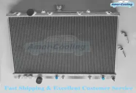 11007 Amer-cooling New Aluminum Radiator For 1997-2002 Mitsubishi Mirage 1.5 1.8 L4 2row 98 99 00