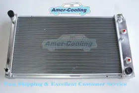 Dpi161 Amer-cooling Aluminum Radiator& Fan For Chevrolet Caprice 1973-86 Chevy C/k 10 20 30 71-1990