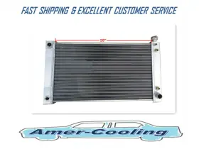 Dpi622 Amer-cooling Aluminum Radiator 2x10 Fan For 1988-1995 Chevy C/k1500/2500/3500 Suburban 3row