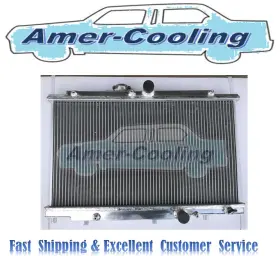 Ki100 Amer-cooling Aluminum Radiator For 1998-02 Toyota Corolla Chevy Prizm 1.8l 4cly Only 2002