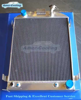 Rm-007 Amer-cooling 3rows Aluminium Radiator 1932 Ford Hi-boy Grill Shell Chevy M With Cooler New