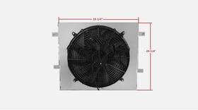 Amer-cooling Sh17002 Aluminum Shroud Fan For 1987-2006 Jeep Wrangler Tj Yj 1988