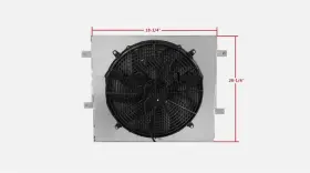 Sh17002 Amer-cooling Aluminum Shroud Fan For 1987-2006 Jeep Wrangler Tj Yj 1988