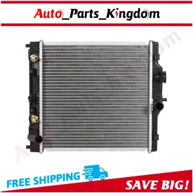 13186015 Apking For 97-00 Acura El 92-00 Del Sol Honda Civic 1.5l 1.6l Aluminum Radiator Cu1290