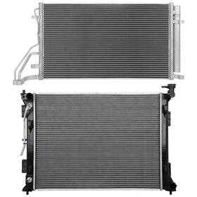 Apking 13771189 Aluminum Radiator And Ac Condenser For 2016 2017 2018 Kia Optima 2.4l