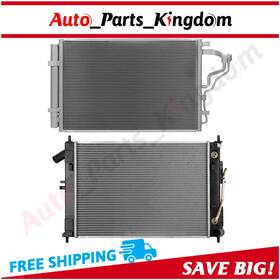 Apking 13771245 For 2014 2015 2016 Hyundai Elantra Aluminum Radiator And Ac Condenser Cooling Kit