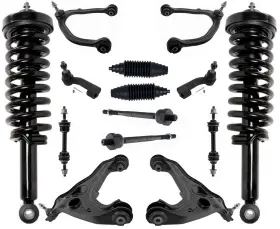 224451 Apm Front Struts Control Arms Tie Rods And Links Fits Ford F-150 09-13 4 Wheel Drive