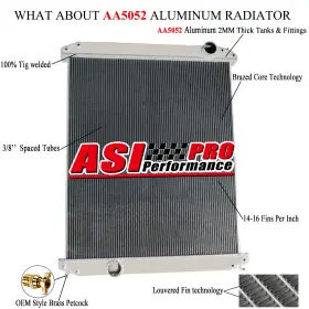 05162239002 Asi Performance 3row Radiator For 96-07 Freightliner Century Columbia 10.8 11.1 12.0 12.5 12.7l