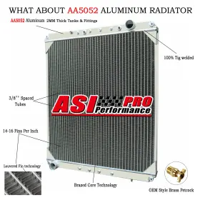 0526620001 Asi Performance 3 Rows Aluminum Radiator For 2008-2013 2010 2011 Freightliner Cascadia Columbia