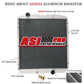 Asi Performance 10412468010 2 Row Aluminum Radiator Fits 1997-2003 Mitsubishi Fuso Fe639 Fg649 3.9l L4 98 99