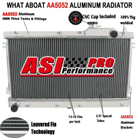 1140 Asi Performance 3 Row Aluminum Radiator Fit 1990-1997 Mazda Miata Mx5 Mt Manual 1.6l 1.8l L4