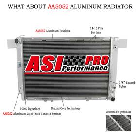 Asi Performance 1314aa 4 Row Aluminum Radiator For 1994-2002 Mercedes-benz Sl500 500sl 5.0l V8 95 97 99