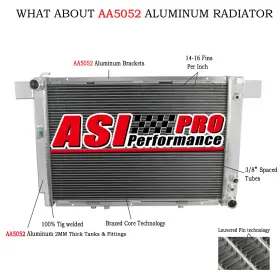 1314aa Asi Performance 4 Row Aluminum Radiator For 1994-2002 Mercedes-benz Sl500 500sl 5.0l V8 95 97 99