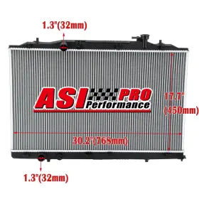 13672c Asi Performance Aluminum Core Radiator Fit 2018-2023 Honda Odyssey 3.5l V6 13672