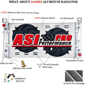 15841570 Asi Performance 34 Inch Radiator Shroud Fan For 99-14 Chevy Silverado Suburban 1500 Gmc Yukon 6.2l