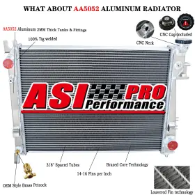 16014347 Asi Performance 2 Row Aluminum Radiator For 2004-2008 Dodge Ram 1500 2500 3500 Slt V8 5.7l 16014347 Asi Performance 2 Row Aluminum Radiator For 2004-2008 Dodge Ram 1500 2500 3500 Slt V8 5.7l