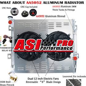 Asi Performance 1640050300 Fit 2003 2009 Toyota 4runner Lexus Gx470 4.7l V8 At/mt 3-row Radiator Shroud Fan