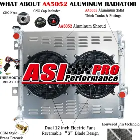 1640050300 Asi Performance Fit 2003 2009 Toyota 4runner Lexus Gx470 4.7l V8 At/mt 3-row Radiator Shroud Fan