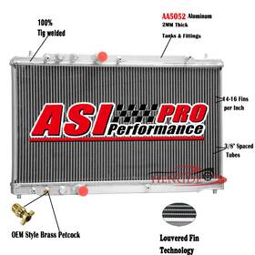 Asi Performance 19010-66v-a01 2 Row Radiator For 2023-2025 Honda Civic Fl5 Type R/acura Integra S 2.0l