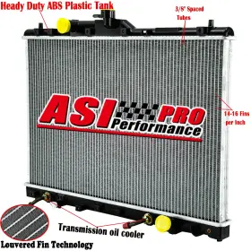 19010ph1305 Asi Performance Aluminum Core Radiator For 1991-1995 Acura Legend Base Gs Ls 3.2l V6 At 1278