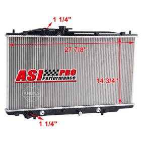 Asi Performance 19010rcja52 2783 Radiator With Oil Cooler Fits Honda Accord 2005 2006 2007 3.0l