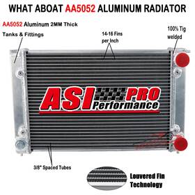 Asi Performance 191121253d 2 Row 40mm Aluminum Radiator For 1986-95 1992 Vw Golf Mk2 Mk1 1.6l 1.8l 2.0l Mt