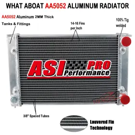 191121253d Asi Performance 2 Row 40mm Aluminum Radiator For 1986-95 1992 Vw Golf Mk2 Mk1 1.6l 1.8l 2.0l Mt