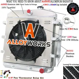 5559 Asi Performance 4 Row Radiator Shroud Fan For 1955-1959 1958 Chevy/gmc C/k 100 150 Truck Pickup