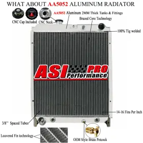 16400e0070 Asi Performance 559069a 3-row Aluminum Radiator For 2005-2010 Hino 238 258 268 338 16400e0230