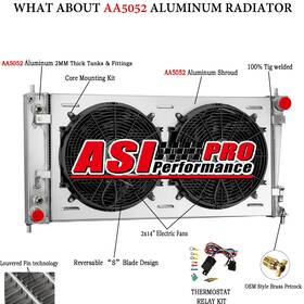 Asi Performance 5l3z8005eb 4 Row Radiator Shroud Fan Kits For 2004-2008 Ford F150 Expedition 4.6l 5.4l V8