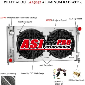 5l3z8005eb Asi Performance 4 Row Radiator Shroud Fan Kits For 2004-2008 Ford F150 Expedition 4.6l 5.4l V8