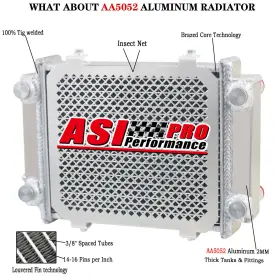 5q0121251ha Asi Performance 2 Row Auxiliary Radiator Insect Net For Audi S3 Tt Tts Quattro Vw Golf Gti 2.0l/