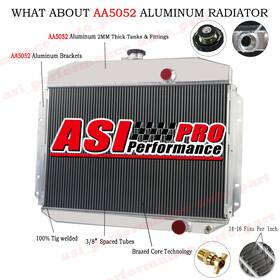 Asi Performance 6164 Sbr6164 4 Row Aluminum Radiator For 1961-1964 Ford F-100 F-250 F-350 6cyl Engine Only