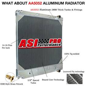 Asi Performance A0525423001 3 Rows Radiator For 2008-2012 Freightliner Truck Class M2 M2106 6.4 6.7 8.3 At