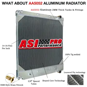 A0525423001 Asi Performance 3 Rows Radiator For 2008-2012 Freightliner Truck Class M2 M2106 6.4 6.7 8.3 At