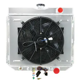 Ae340 Asi Performance 3 Row Radiator Shroud Fan For 1966-1970 Ford Mustang Falcon/ 1963-69 Fairlane