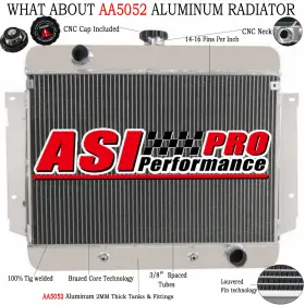 C345 Asi Performance 3-row Radiator For 1969-1970 Chevy Bel Air/ Impala/caprice/ Brookwood Kingswood