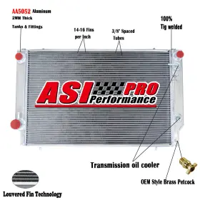 Cbc4048 Asi Performance 4 Row Aluminum Radiator For 1976-1996 1989 Jaguar Xjs V12 Xj12 5.3l 6.0l Mt