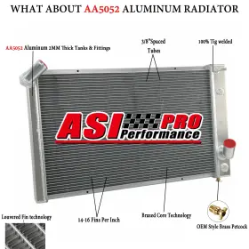 Asi Performance Cc503 Cu503 3-row Aluminum Radiator For 1969-1972 1970 1971 Chevy Corvette C3 7.0l 7.4l V8
