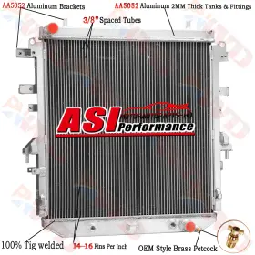 Cu13500 Asi Performance 13500 2 Row Aluminum Radiator For Chevy Colorado Gmc Canyon 3.6l V6 Gas 2015-2016
