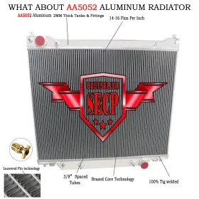 Dpi1995 Asi Performance Cu1995 Rad1995 Q1995 3-row Aluminum Radiator For Ford E-350 E-450 5.4l V8 6.8l7.3l V10 Gas 1997-2014