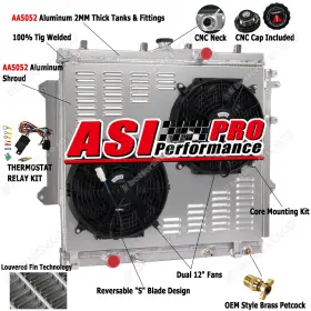 Dpi13251 Asi Performance 3 Rows Radiator Shroud Fan For 2010-2022 Toyota 4runner Limited Venture V6 4.0l