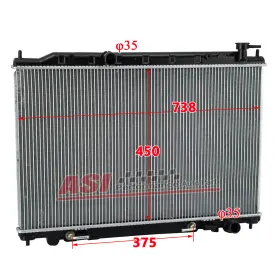 F09dg25238 Asi Performance Aluminum Core Radiator With Oil Cooler For 2003-07 Nissan Murano S Se Sl 3.5l V6