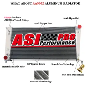 Fo3010142 Asi Performance 3 Row Aluminum Radiator Fits 05-08 Ford F150/f250 Super Duty Lincoln Navigator
