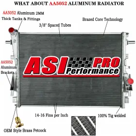 Lc3z8005b Asi Performance 2 Row Radiator Fit 2017-2022 18 Ford F250 F350 Super Duty 6.7l Diesel