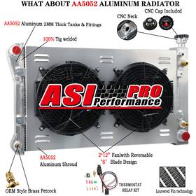 Asi Performance Q618 3 Row Radiator Shroud Fan For 1988-1997 1989 Chevy Gmc C/k 1500/2500/3500 Truck